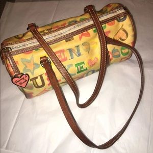 Dooney and Bourke graffiti barrel bag